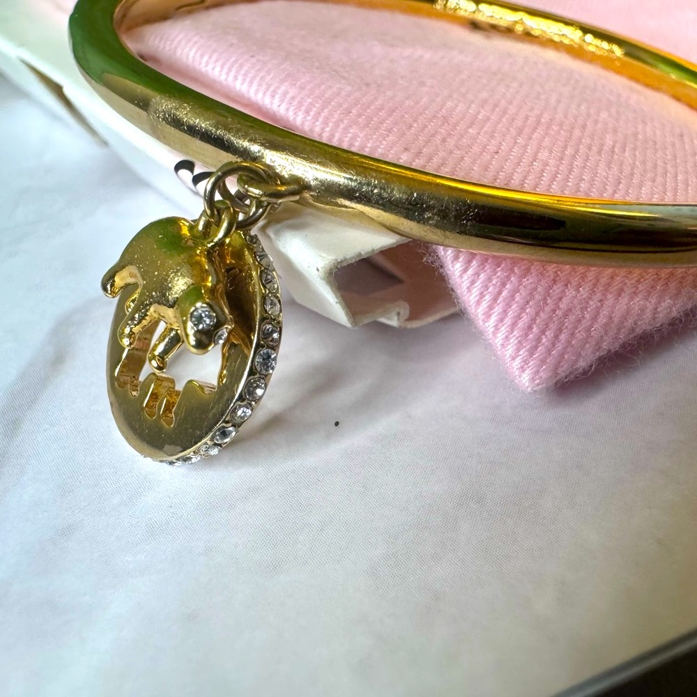 Kate Spade Rare Mama Bear Bangle Bracelet + dust bag EUC retails $125 - Picture 10 of 12